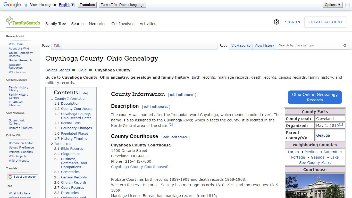 Cuyahoga County, Ohio Genealogy • FamilySearch
